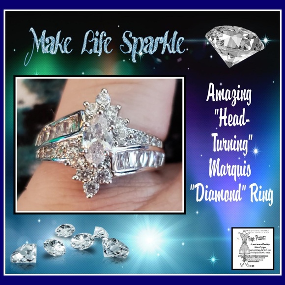 Stunning silver ring with czs !! "Diamonds" - Picture 3 of 9